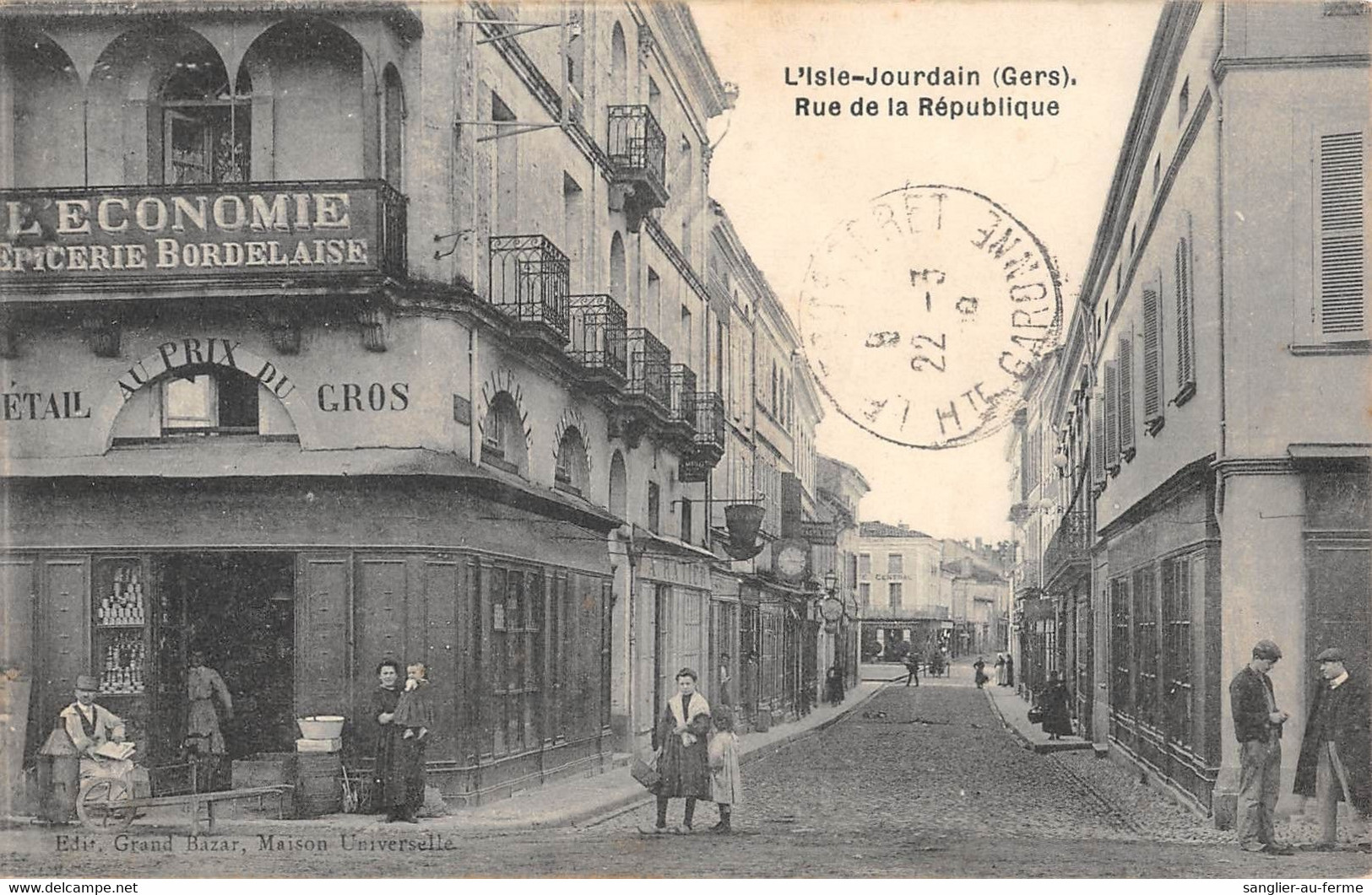 CPA 32 L'ISLE JOURDAIL RUE DE LA REPUBLIQUE - Andere & Zonder Classificatie