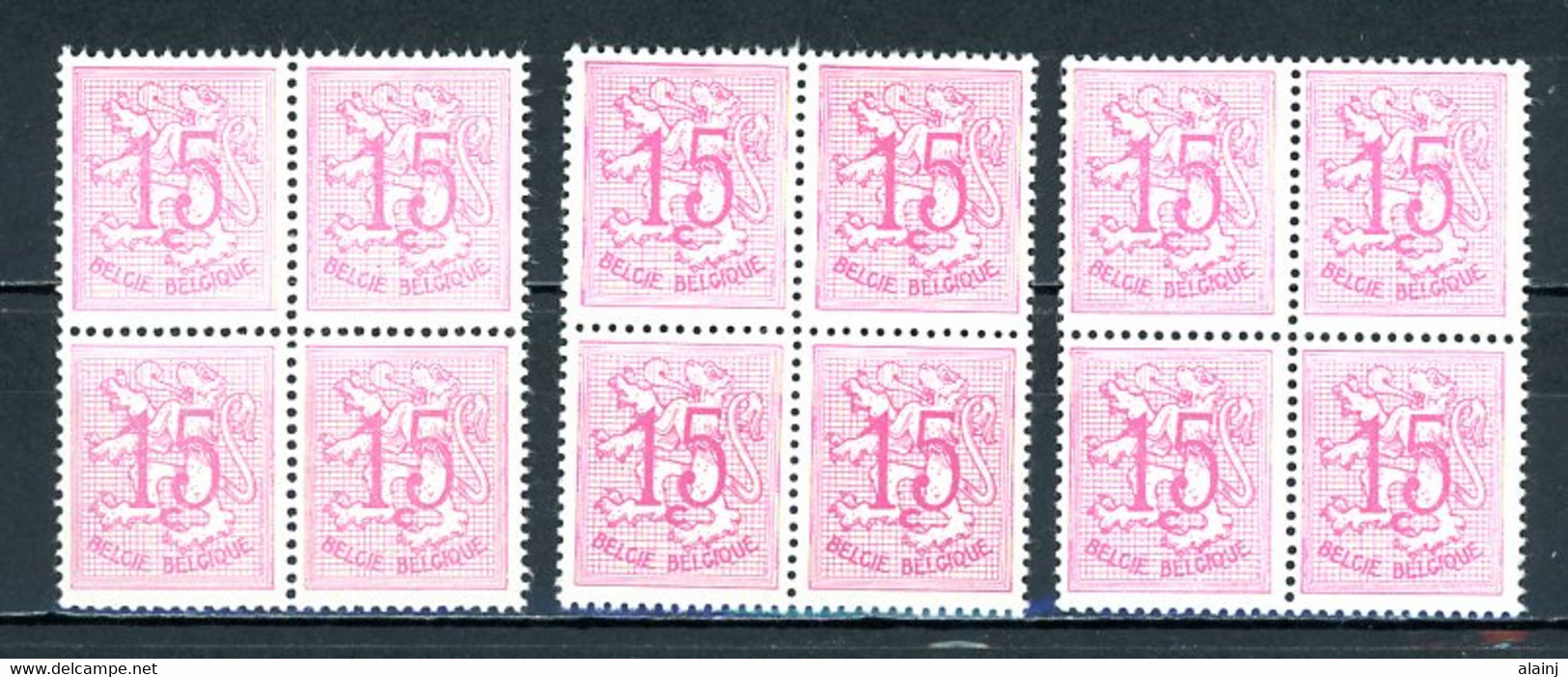 BE   1026C - 1026Ca - 1026CP2   XX   ---   Les Deux Nuances Et Papier   --  Blocs De 4... - 1951-1975 Heraldischer Löwe (Lion Héraldique)