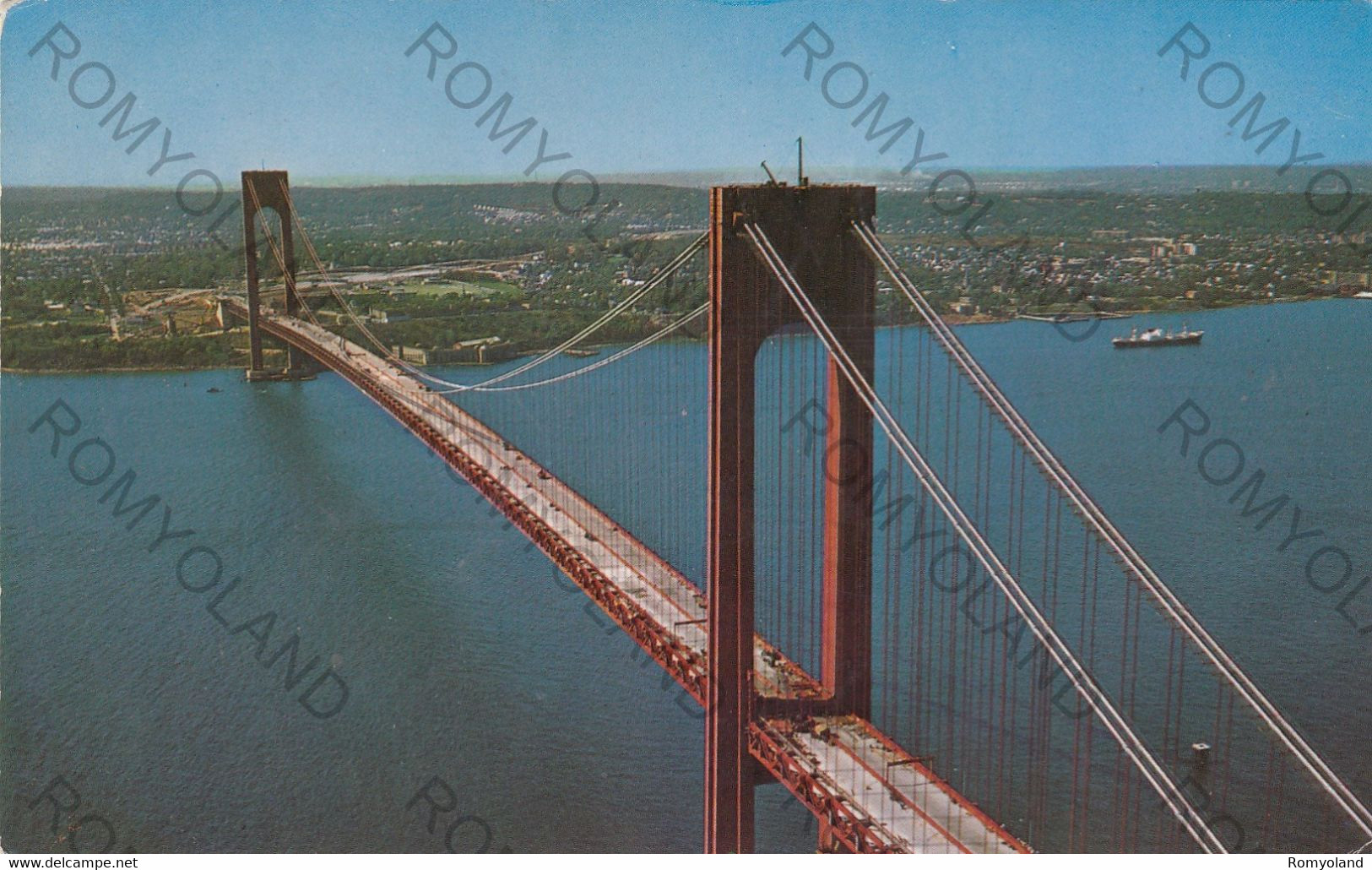 CARTOLINA  THE VERRAZANO-NARROWS BRIDGECONNECTING BROOKLYN AND STATEN ISLAND,NEW YORK,STATI UNITI,VIAGGIATA 1967 - Brooklyn