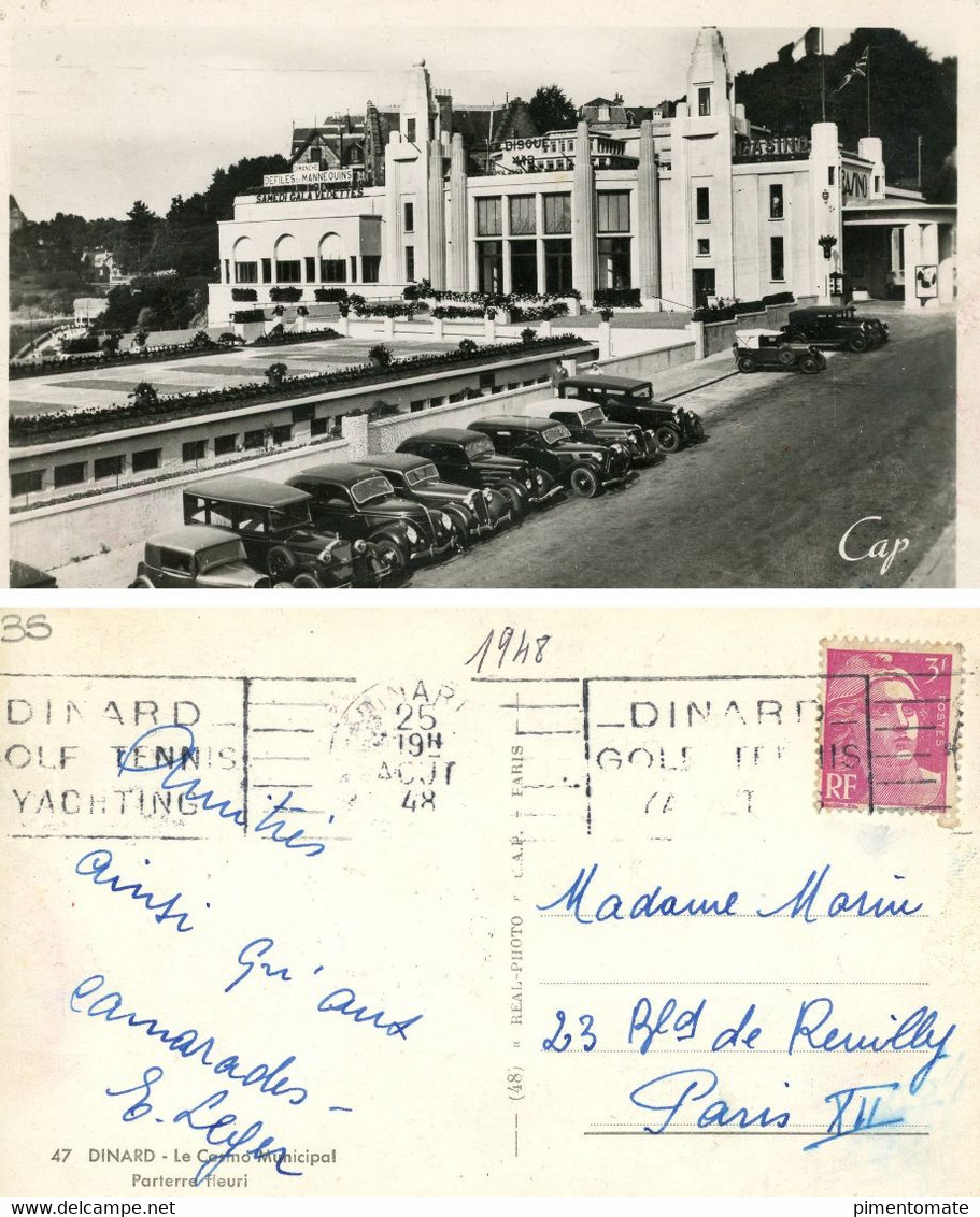 DINARD LE CASINO MUNICIPAL PARTERRE FLEURI 1948 - Dinard