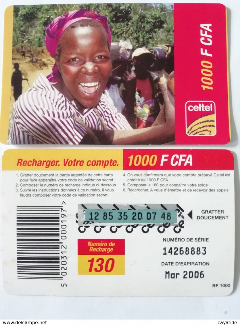 CARTE TELEPHONIQUE  BURKINA FASO - Burkina Faso