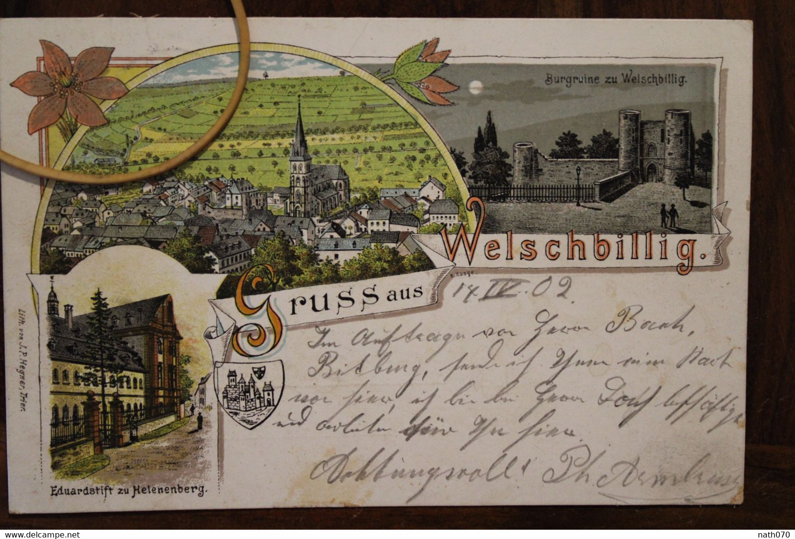 Ak 1902 Gruss Aus Welschbillig CPA DR Allemagne Deutsches Reich Litho - Other & Unclassified