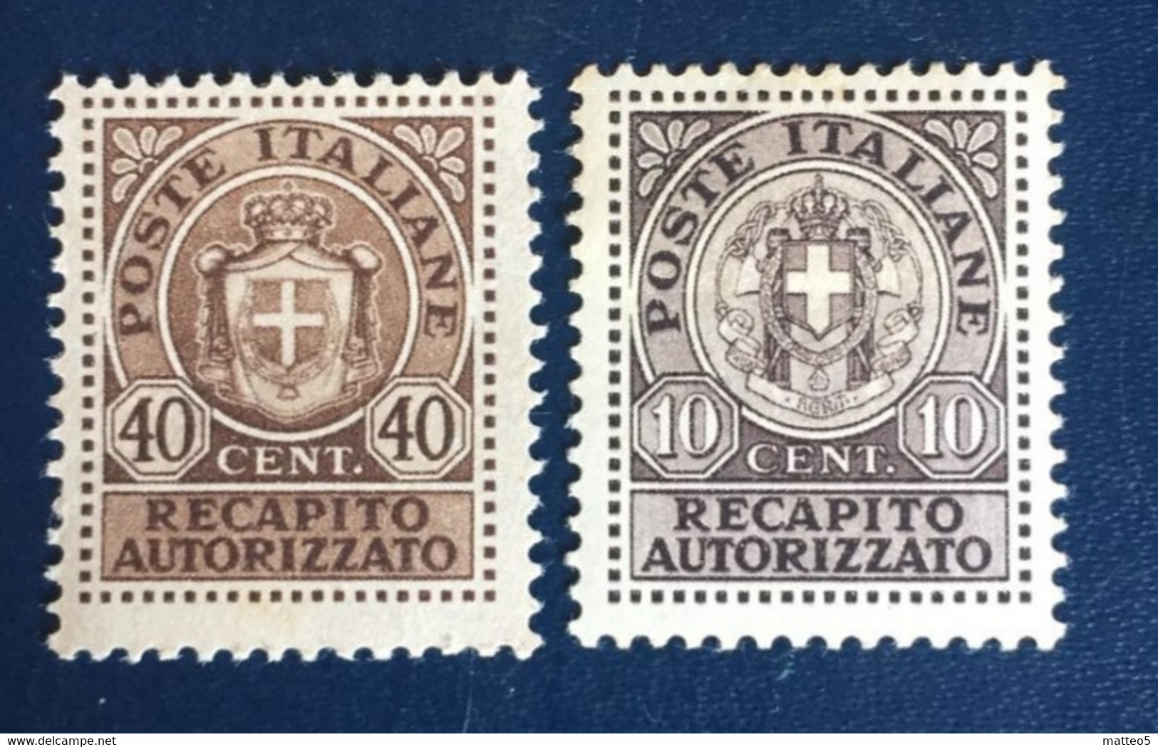 1945 -  Italia Luogotenenza - Recapito Autorizzato - 10+ 40 Cent - Usato - A1 - Autorisierter Privatdienst