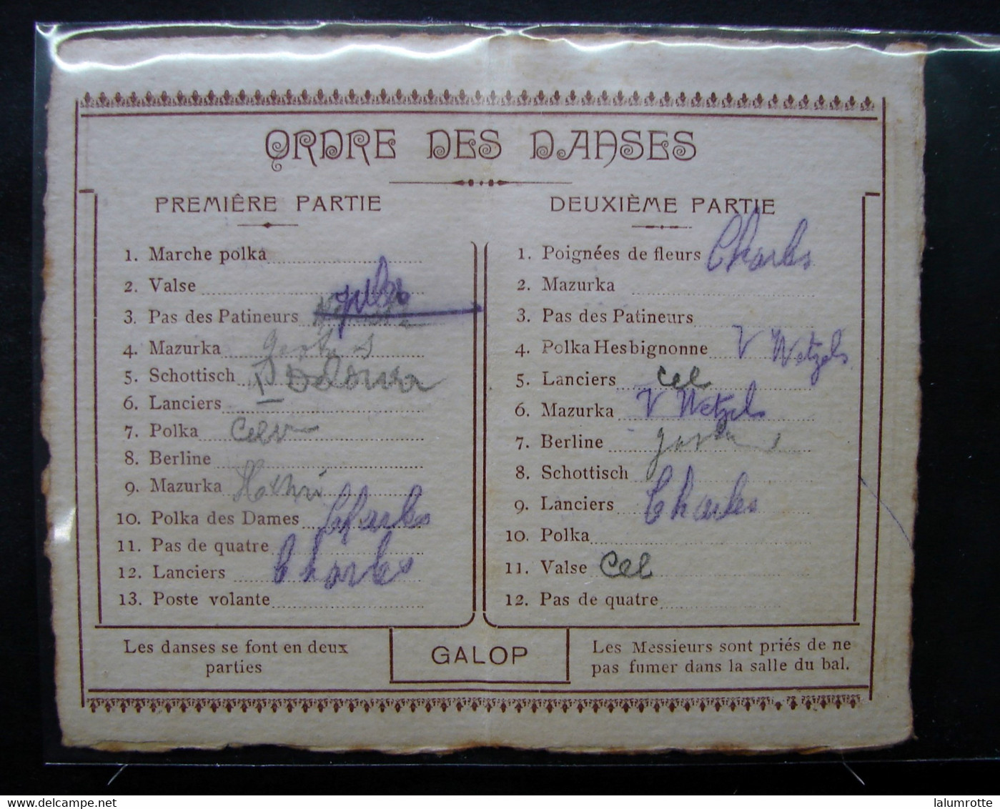 VP. CB. 2. Carnet De Bal. Cercle Hesbignon Liège, Bal En 1910 à L'Hôtel Des Comtes De Méan, Programme - Ohne Zuordnung