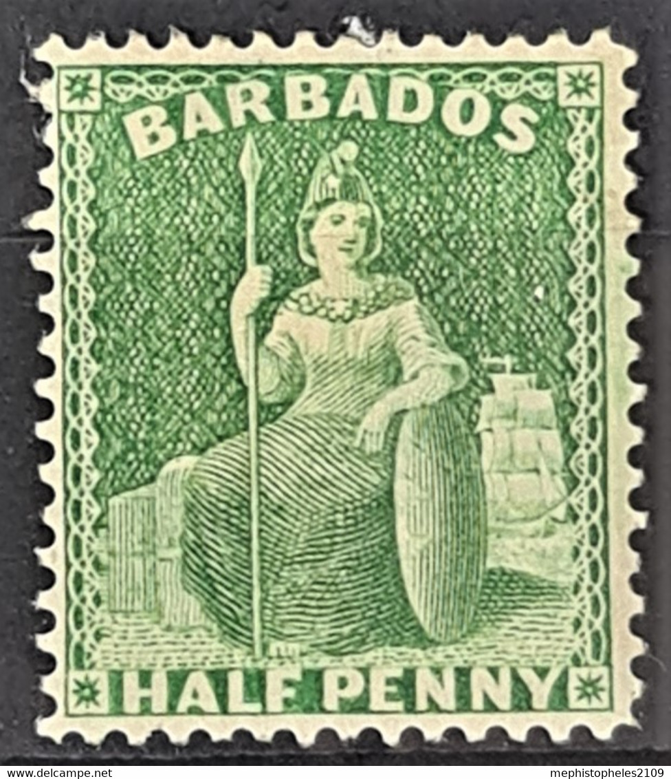 BARBADOS 1859 - MLH - Sc# 10 - 1/2d - Barbados (...-1966)