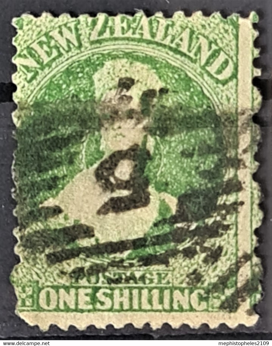 NEW ZEALAND 1864 - Canceled - Sc# 30B - 1sh - Used Stamps