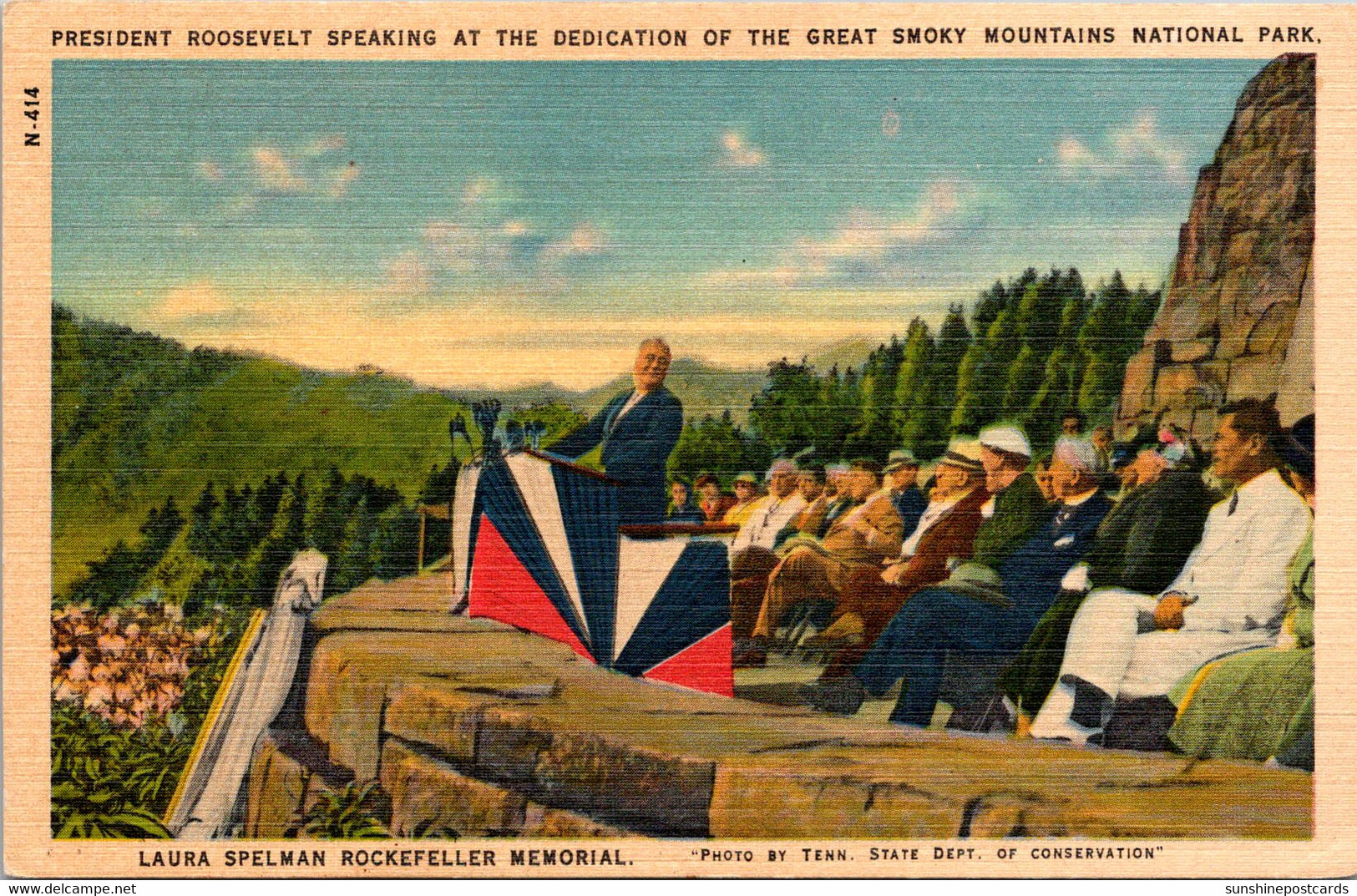 Tennessee Great Smoky Mountains Rainbow Dedication With President Roosevelt Speaking - Smokey Mountains