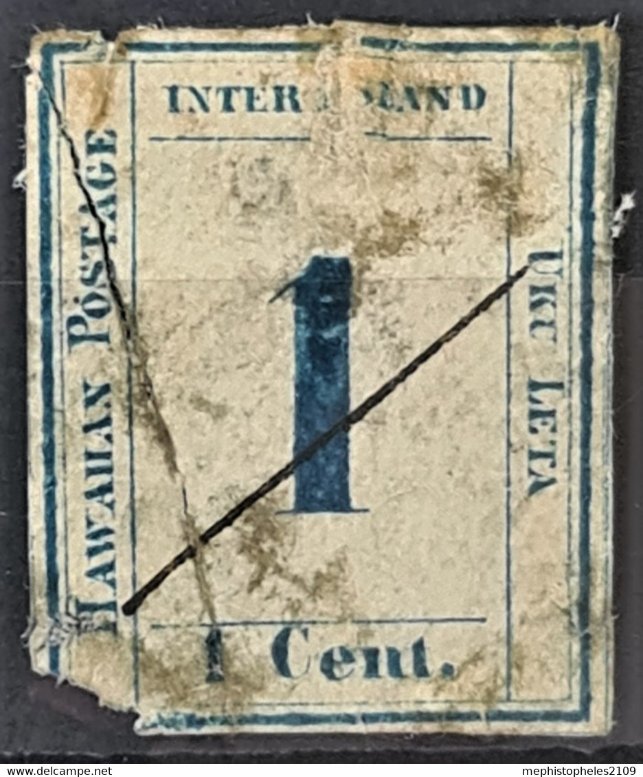 HAWAII 1859 - Canceled - Sc# 12 - 1c - Hawai