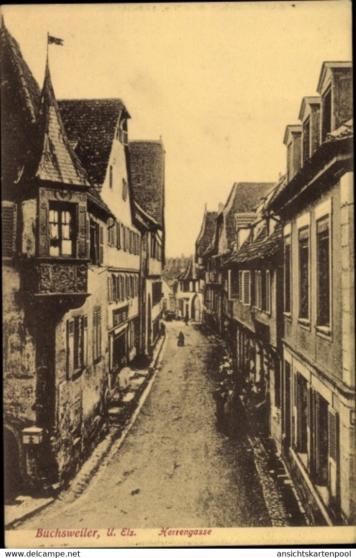 CPA Bouxwiller Buchsweiler Elsass Bas Rhin, Herrengasse, Erker - Otros & Sin Clasificación