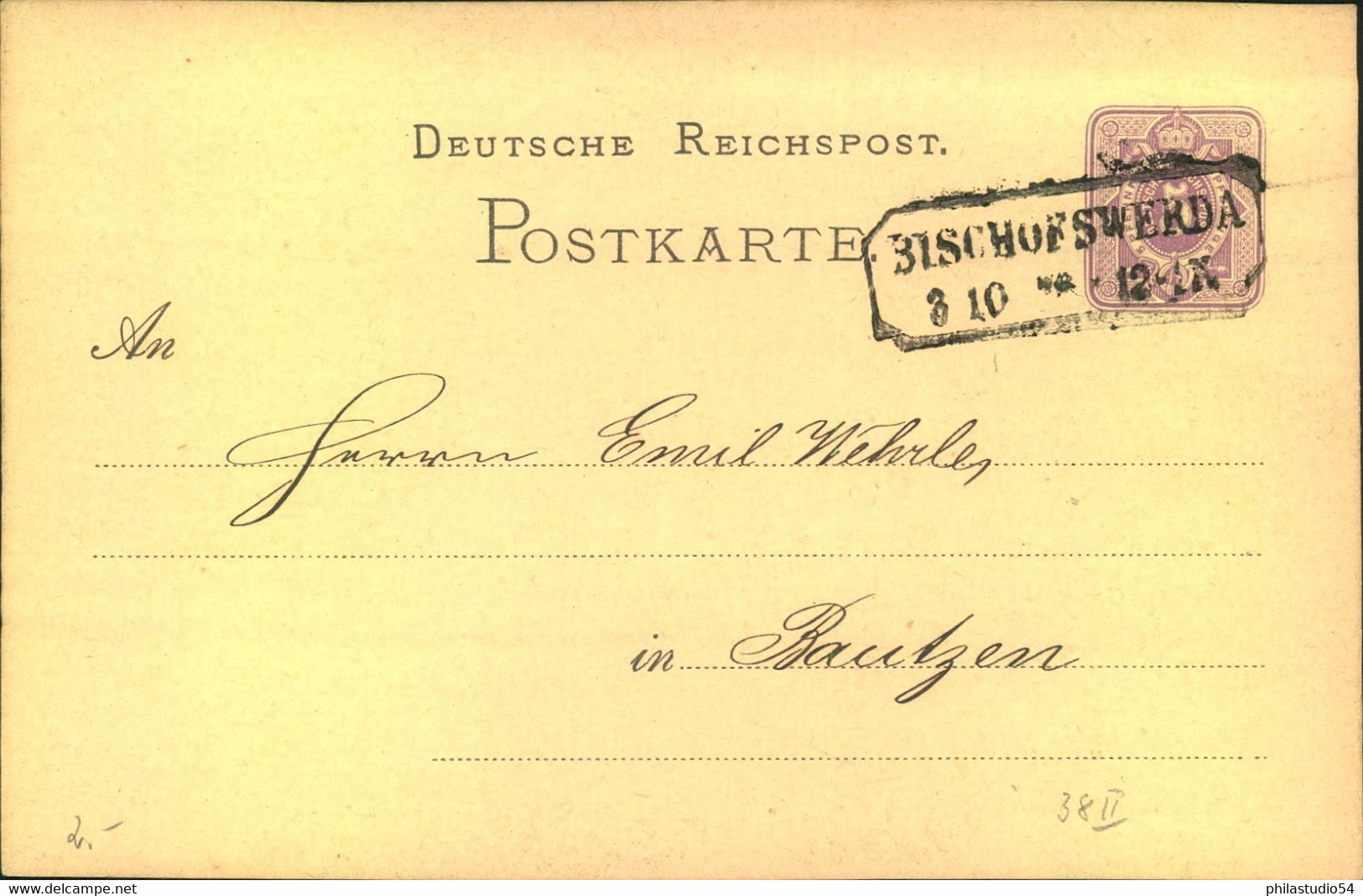 1868/1880, nachverwendete SACHSEN-Stempel, 23 Stück meist auf P1