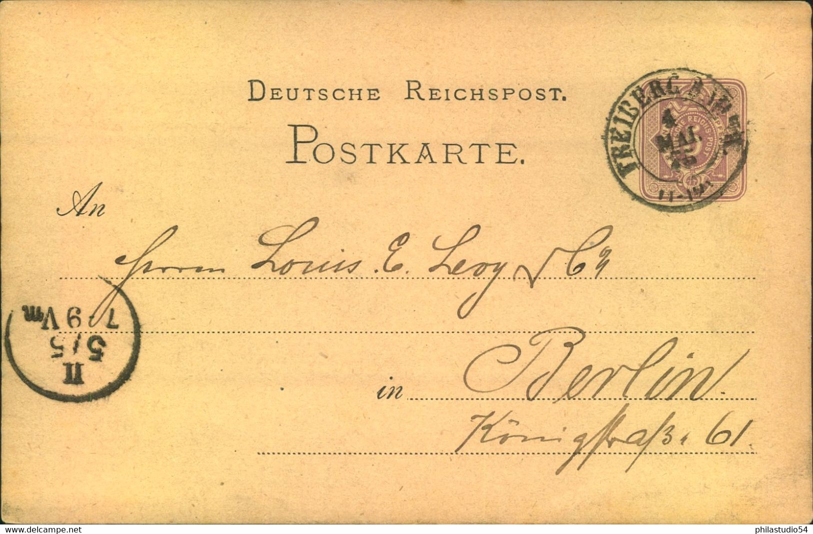 1868/1880, nachverwendete SACHSEN-Stempel, 23 Stück meist auf P1