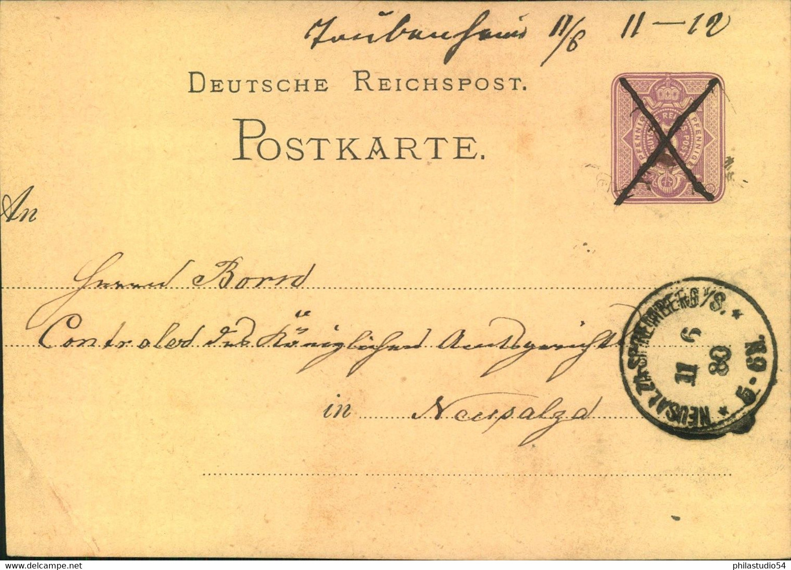 1868/1880, nachverwendete SACHSEN-Stempel, 23 Stück meist auf P1