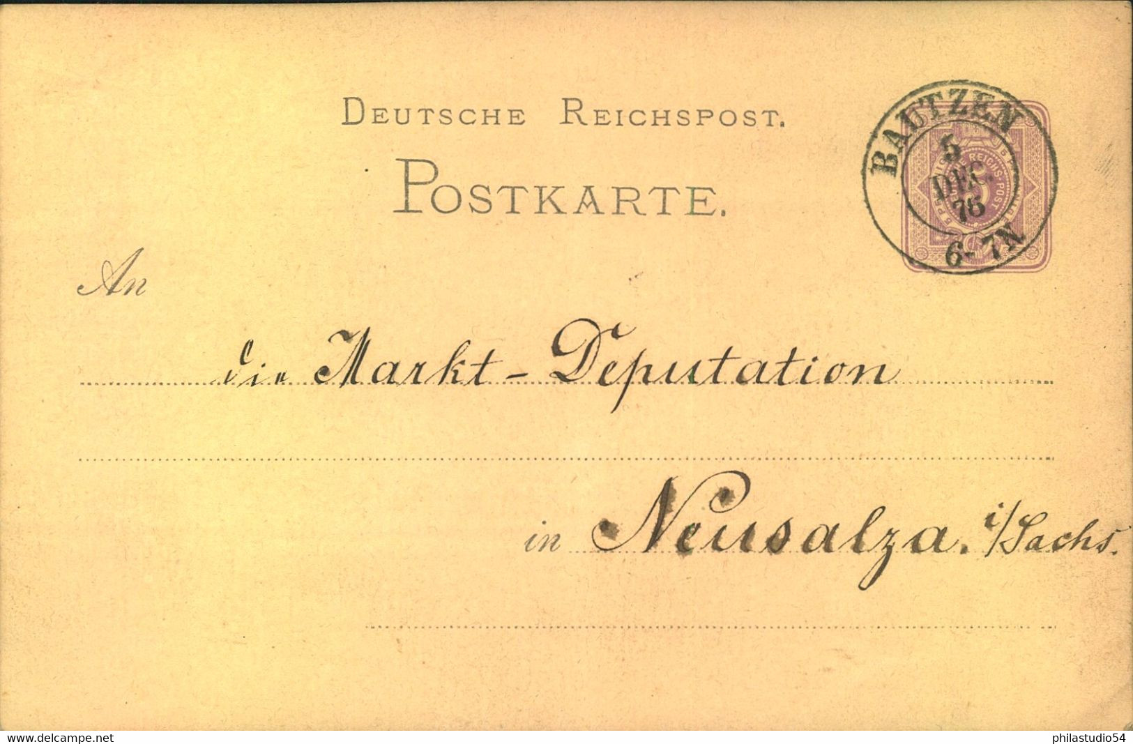 1868/1880, nachverwendete SACHSEN-Stempel, 23 Stück meist auf P1