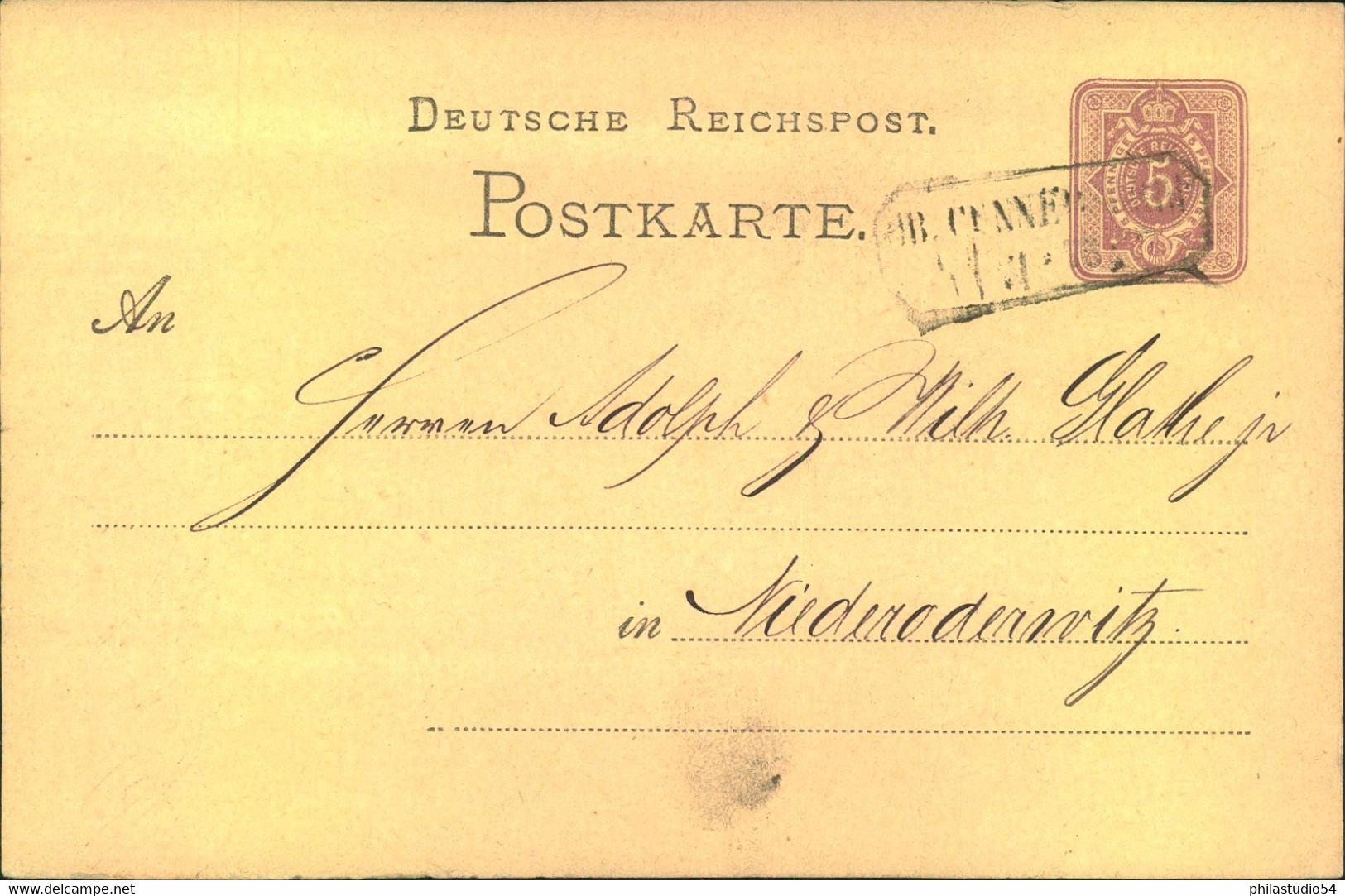 1868/1880, nachverwendete SACHSEN-Stempel, 23 Stück meist auf P1