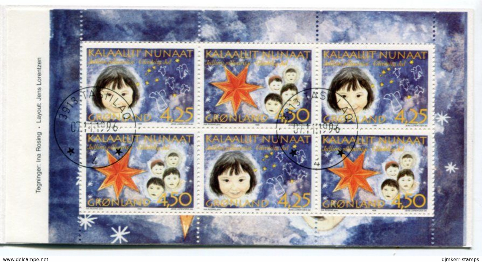 GREENLAND 1996 Christmas Complete Booklet With Cancelled Stamps. Michel 297x-98x, MH5;  SG  SB5 - Booklets