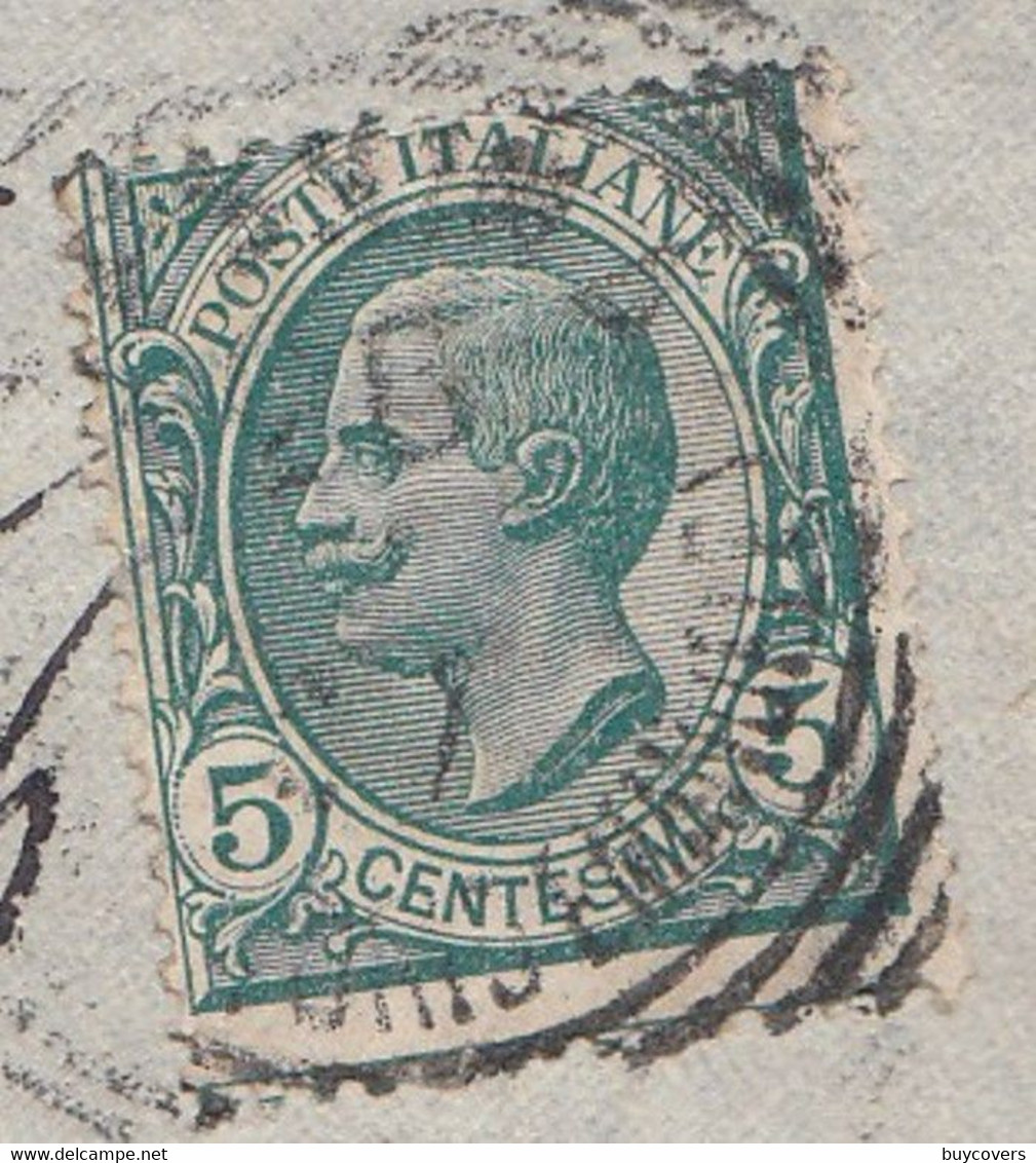 833 - REGNO - Busta Assicurata Con Testo Del 1907 Da Messina A Bazzano Con Cent 5 + 5 Verde (Leoni) + Cent 50 Violetto - Assicurati