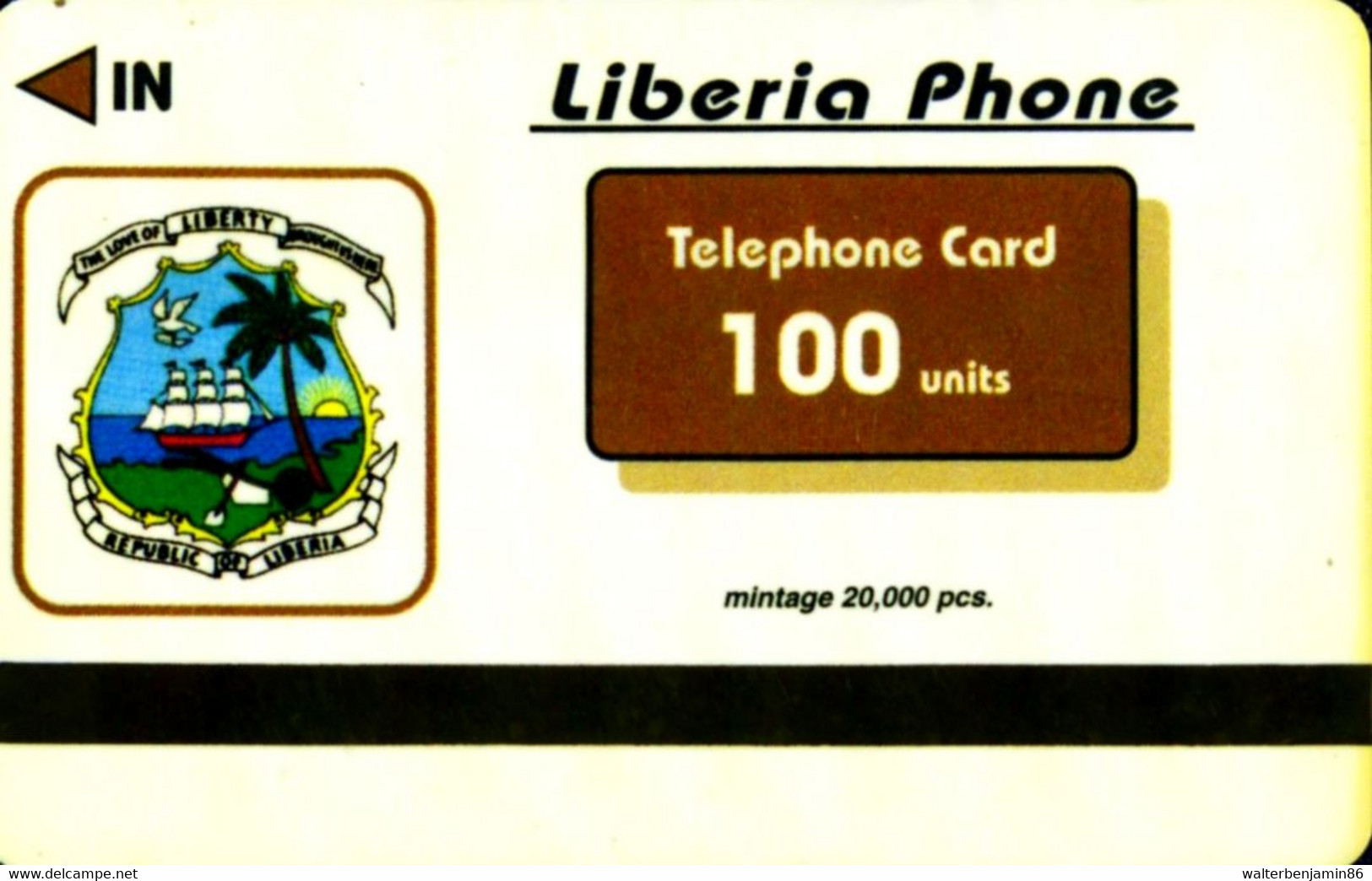 SCHEDA TELFONICA PHONECARD LIBERIA CARTOONS SNAKE AND PHONE SAFARI PHONE - Liberia