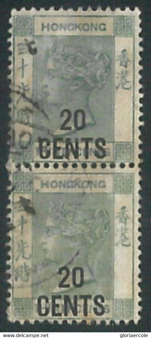 70389c  - HONG KONG - STAMPS: Stanley Gibbons # 48 Or 48a PAIR - USED - Ongebruikt
