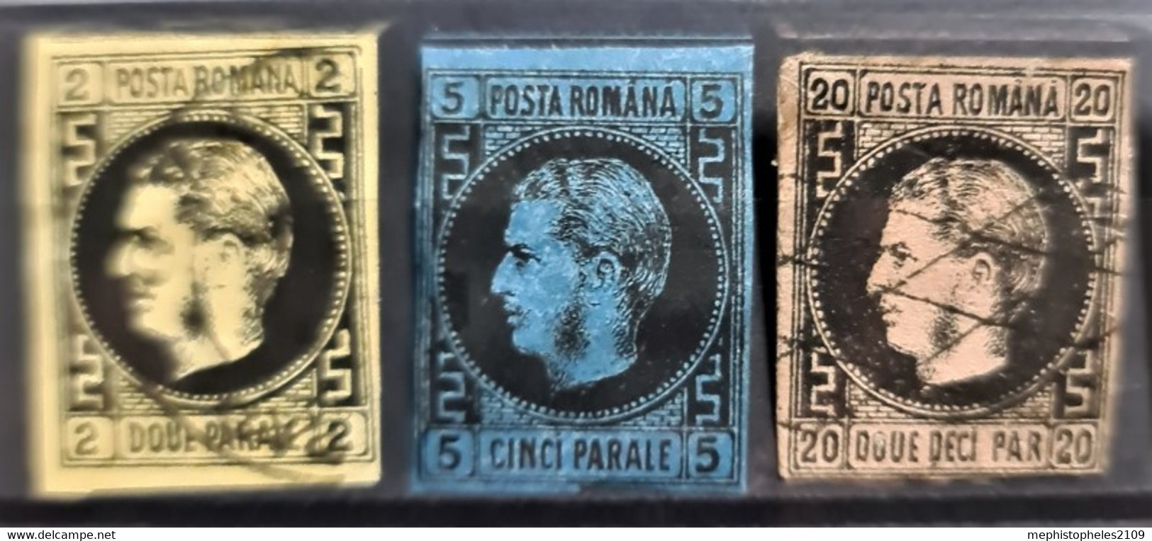 ROMANIA 1866 - Canceled - Sc# 29-31 - 1858-1880 Moldavia & Principado