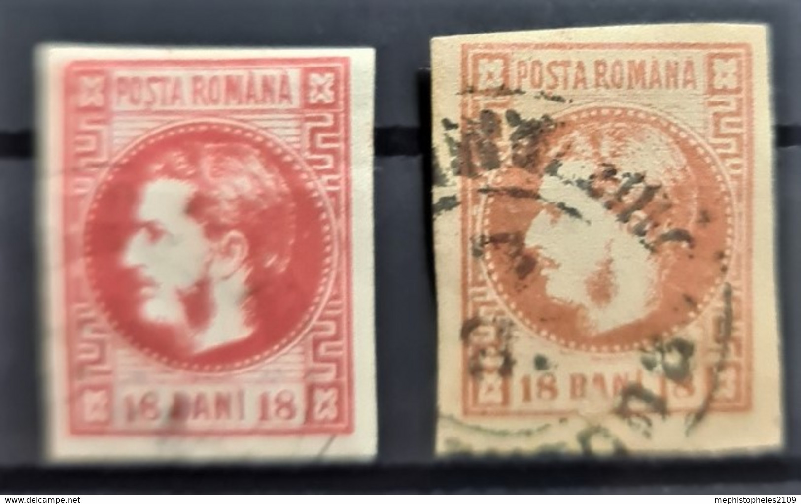 ROMANIA 1868-70 - Canceled - Sc# 36, 36a - 1858-1880 Moldavia & Principality