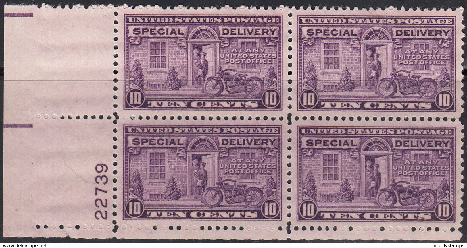 UNITED STATES   SCOTT NO  E15A    MNH     YEAR  1927 - Plaatnummers