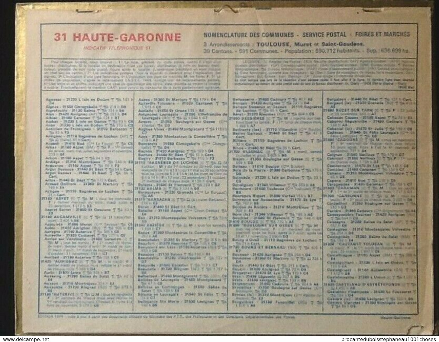 Almanach Des P.T.T  (1974) Entrées Du Village De Voisins ​Pissaro  ... - Grand Format : 1961-70