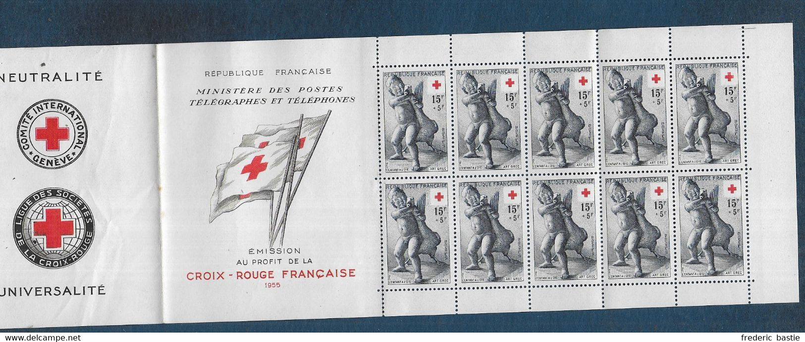 France   Carnet Croix Rouge  1955 * *  -- Cote : 450 € - Rode Kruis