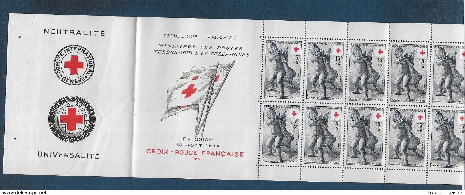 France   Carnet Croix Rouge  1955 * *  -- Cote : 450 € - Rode Kruis