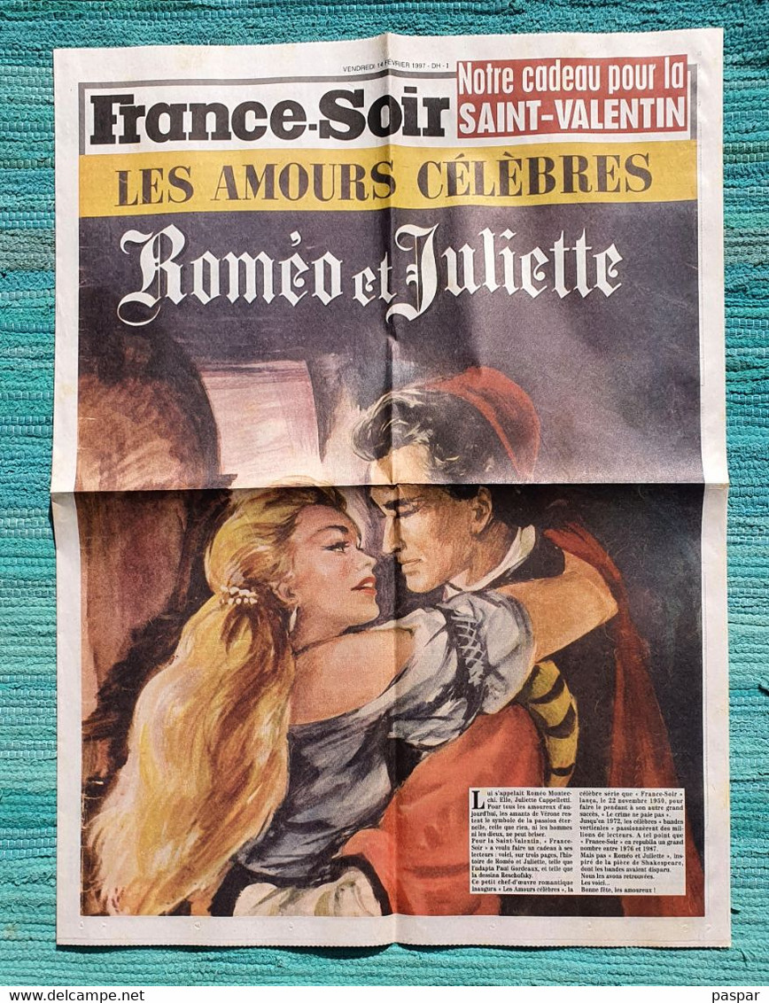 Roméo Et Juliette - 4 Pages Spécial St Valentin Parues Dans France-Soir En 1997 - Gordeaux Reschofsky - Planches Et Dessins - Originaux