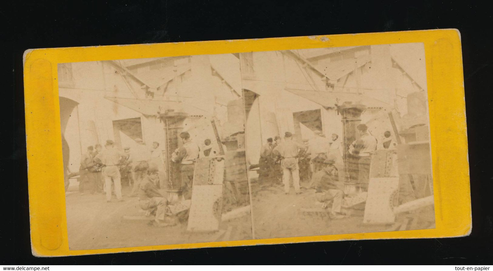 ##R Photographie Photo Stéréo Métier - Groupe De Travailleurs - à Identifier - Stereoscopic