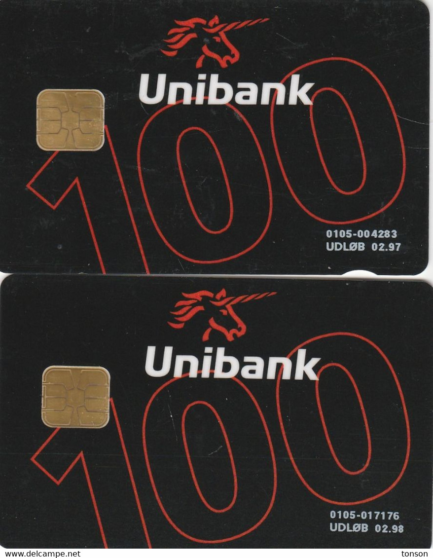 Denmark, DD 079a And 079b, Unibank Pension, Only 5000 And 4980 Issued, 2 Scans. - Danemark