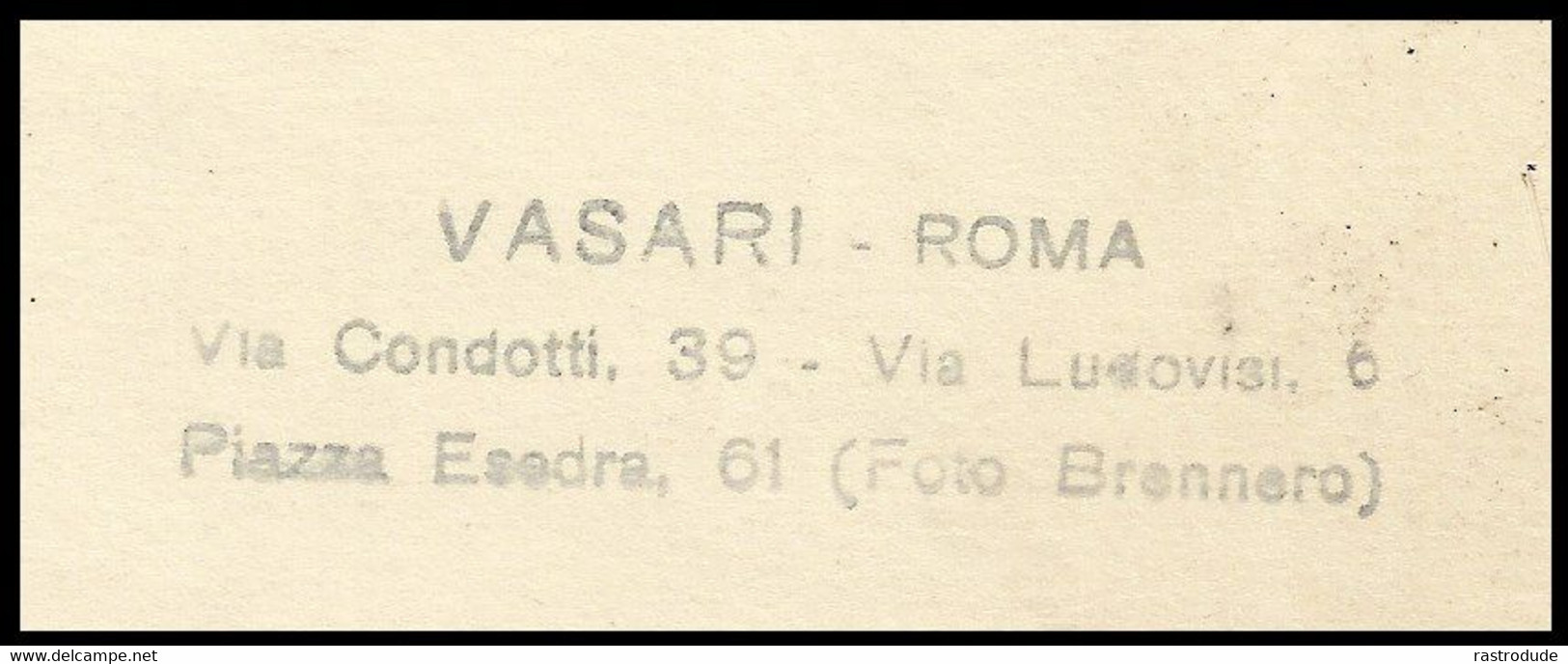 1930s - ORIGINAL PHOTOGRAPH STUDIO FOTOGRAFICO VASARI, ROMA - PHOTO BRENNERO  - CARDENAL & ARISTOCRACY - Fotos Dedicadas