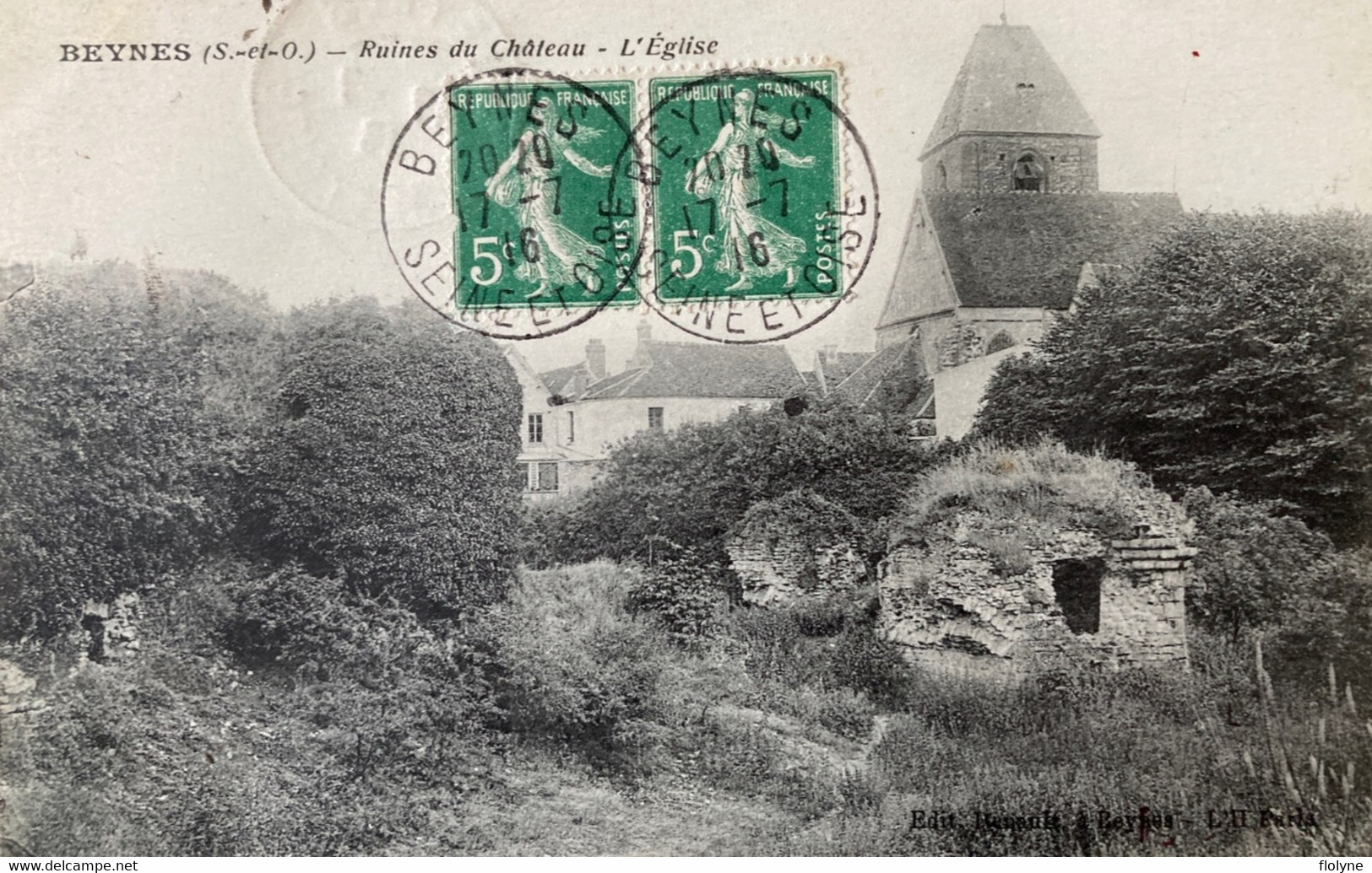 Beynes - Vue Sur Les Ruines Du Château - L’église - Beynes