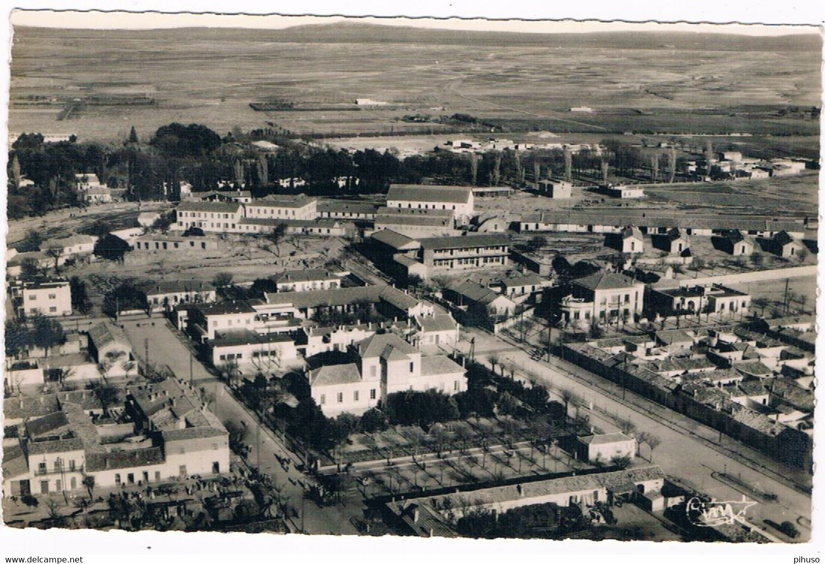 AFR-1392   DJELFA : Centre De La Ville-Vue Aerienne - Djelfa