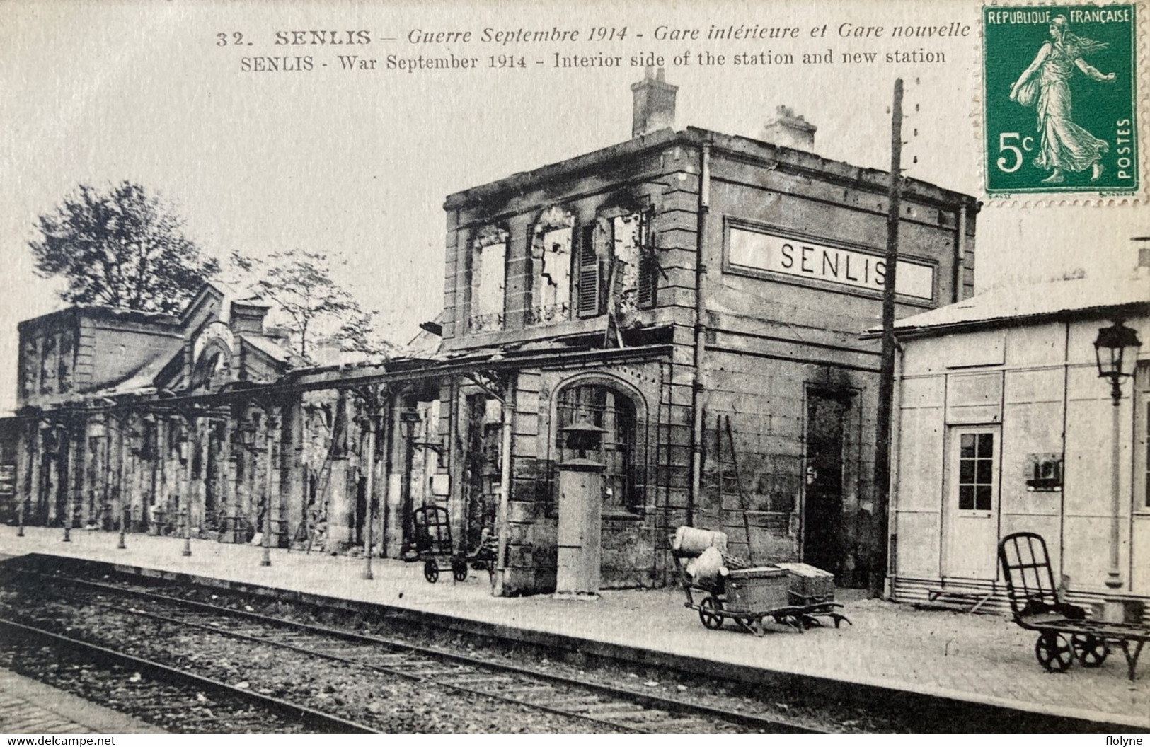 Senlis - La Gare Intérieure Et La Gare Nouvelle - Ligne Chemin De Fer - Bombardement War Ww1 - Senlis