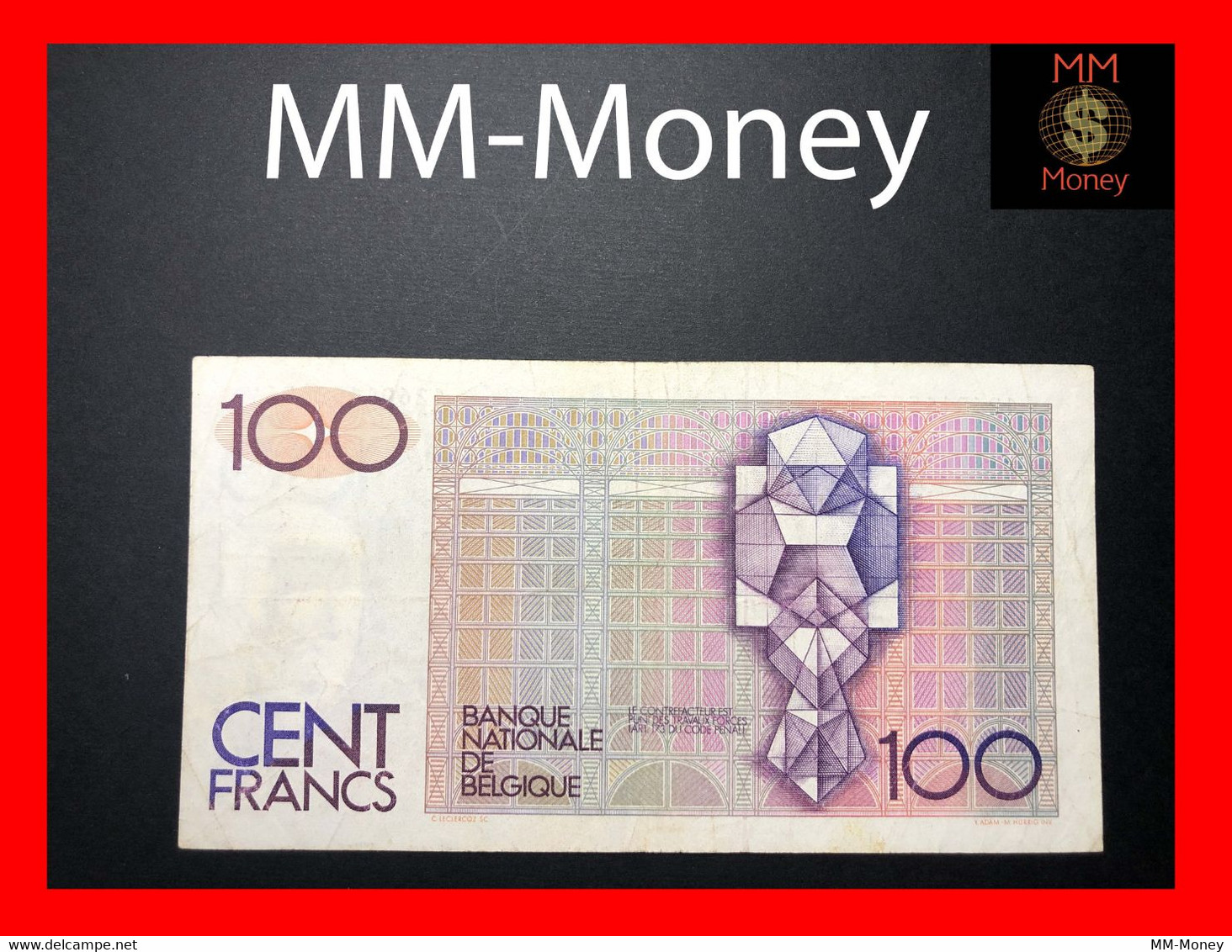 BELGIUM  100 Francs 1978  P. 140   "without Signature On Back"     VF - 100 Francs