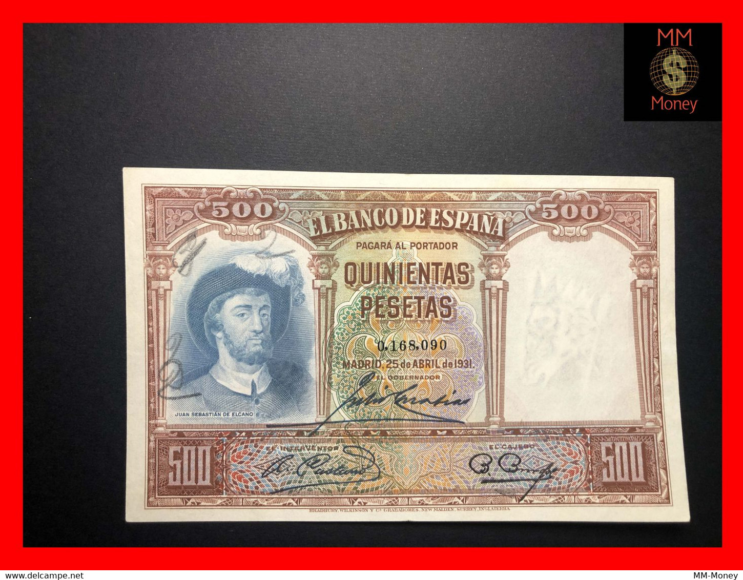 SPAIN 500 Pesetas  25.4.1931   P.  84    XF - 1873-1874 : Eerste Republiek