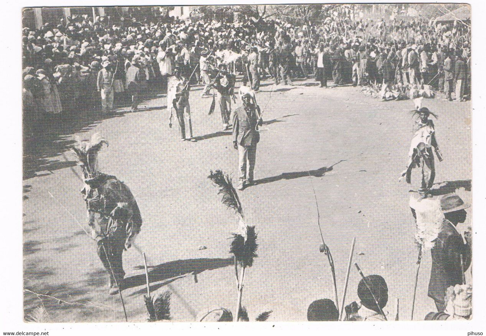 AFR-1398  The New Regiment, The MaNgana, Arrives At The Kgotla - Botsuana