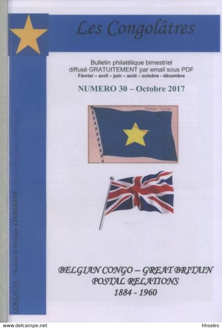 BELGIAN CONGO-GREAT BRITAIN POSTAL RELATIONS 1884-1960, Les Congolâtres Bulletin No. 30 - Filatelia E Historia De Correos