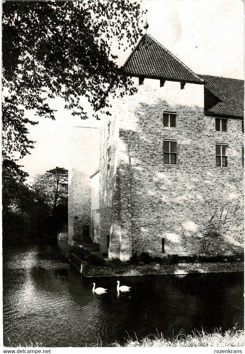 Brugge Sint Kruis - Sint Trudo Abdij - Grafelijk Slot Van Male - Westelijke Hoektoren En Slotgracht Groot Formaat - Brugge