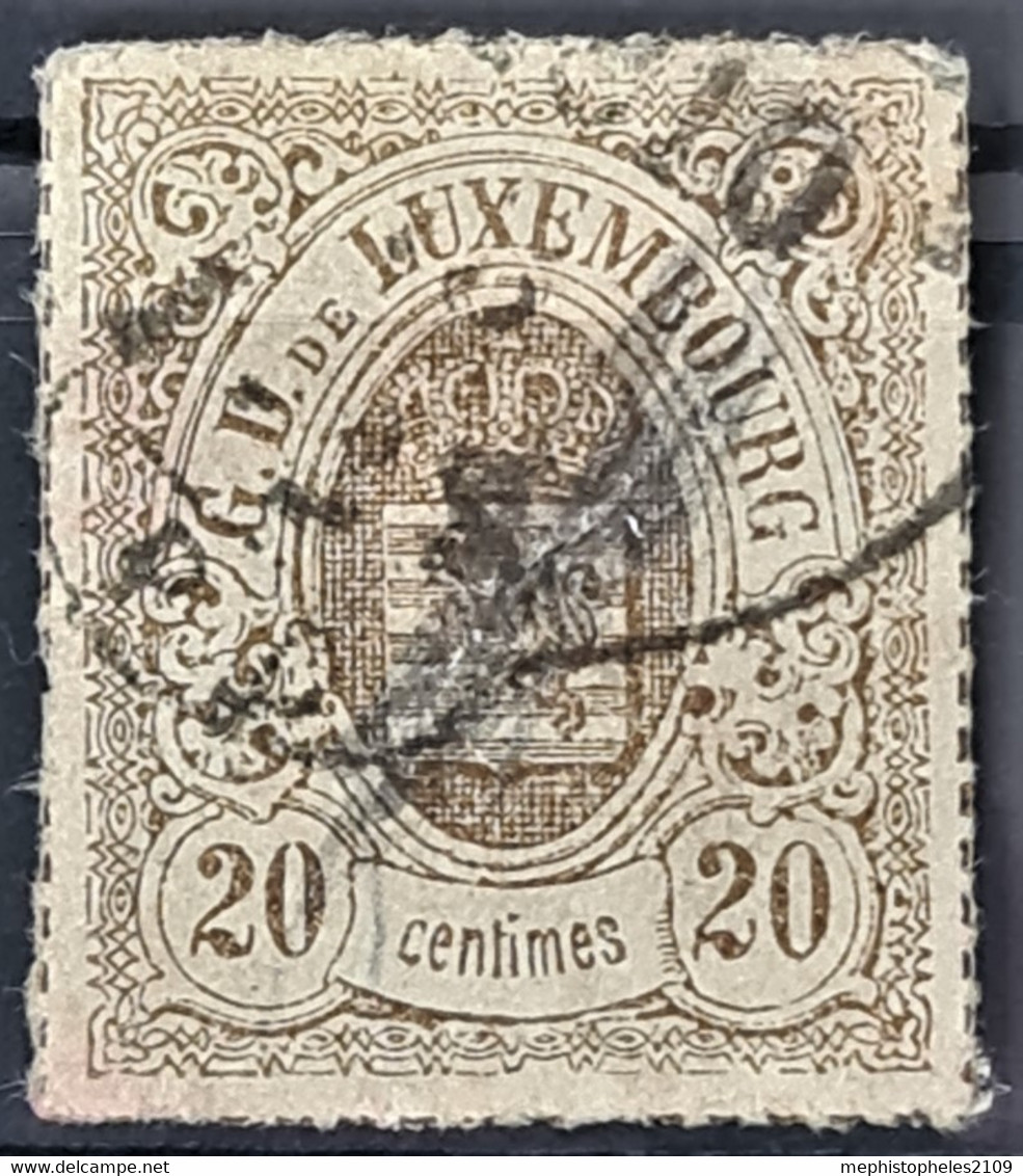 LUXEMBOURG 1869 - Canceled - Sc# 21a - 20c - 1859-1880 Armoiries
