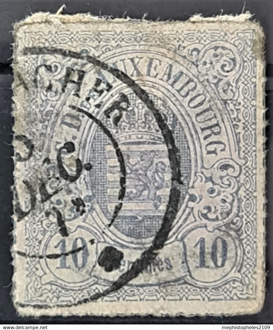 LUXEMBOURG 1865 - Canceled - Sc# 19b - 10c - 1859-1880 Armoiries
