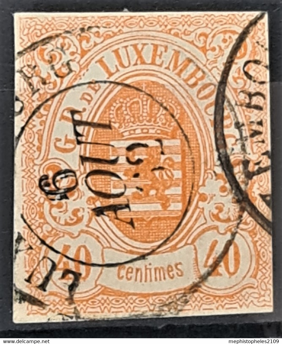 LUXEMBOURG 1859 - Canceled - Sc# 12 - 40c - 1859-1880 Stemmi