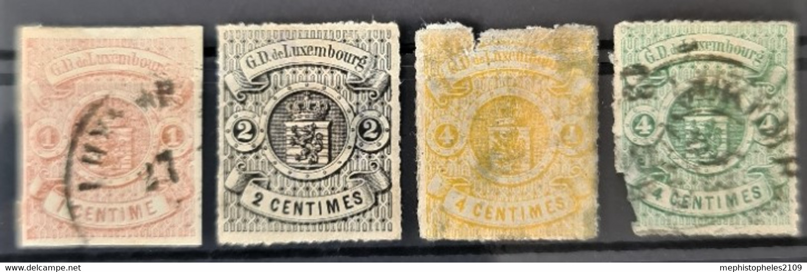 LUXEMBOURG 1865-71 - Canceled - Sc# 13-16 - For Condition See Scan! - 1859-1880 Wapenschild