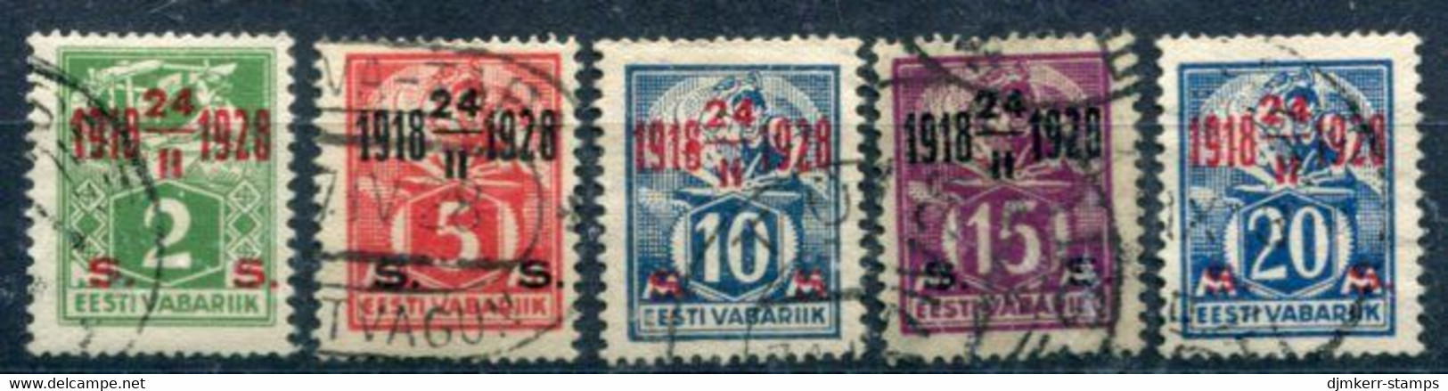 ESTONIA 1928 10th Anniversary Of Independence Used.  Michel 68-72 - Estland