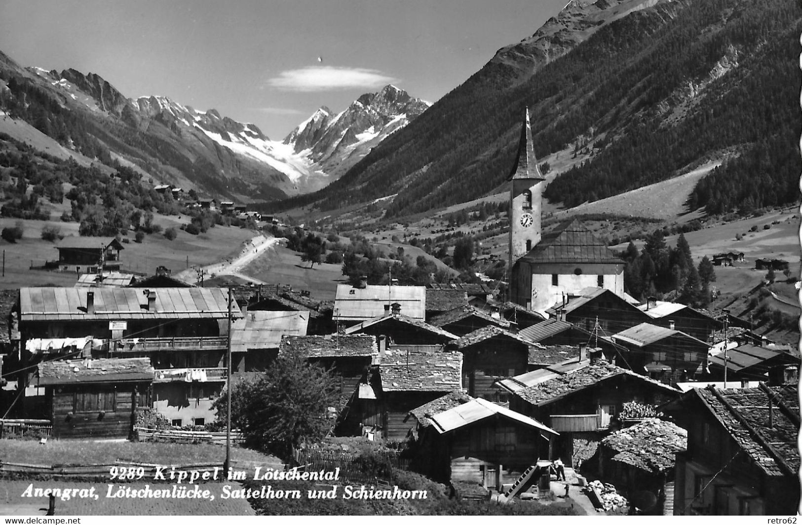 KIPPEL → Dorfpartie Bei Der Kirche, Fotokarte Ca.1960 - Kippel