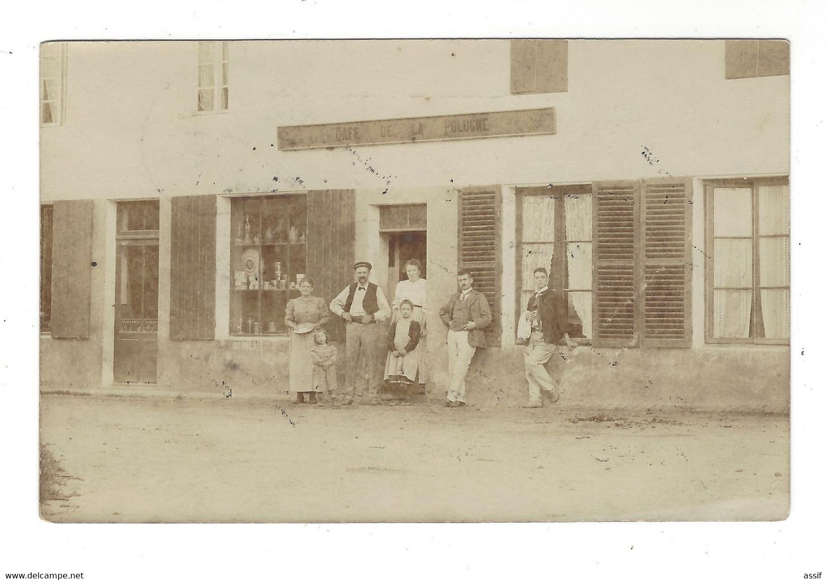 ( Vernon - St - Pierre D'Autils ) Café De La Pologne  - Carte Photo  Cachet 1906 - Vernon