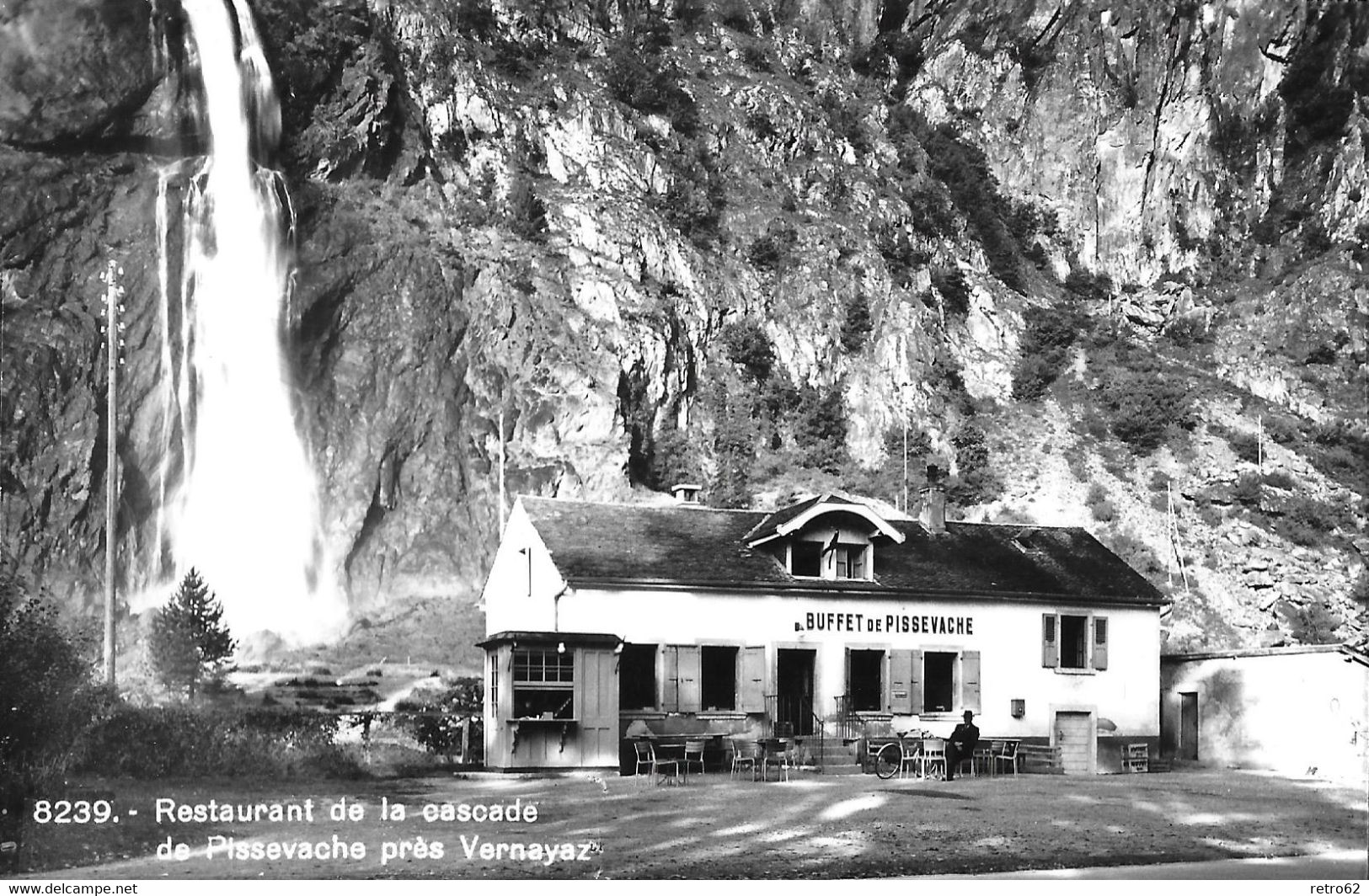 VERNAYAZ → Restaurant De La Cascade De Pissevache Près Vernayaz, Fotokarte Ca.1950 - Vernayaz