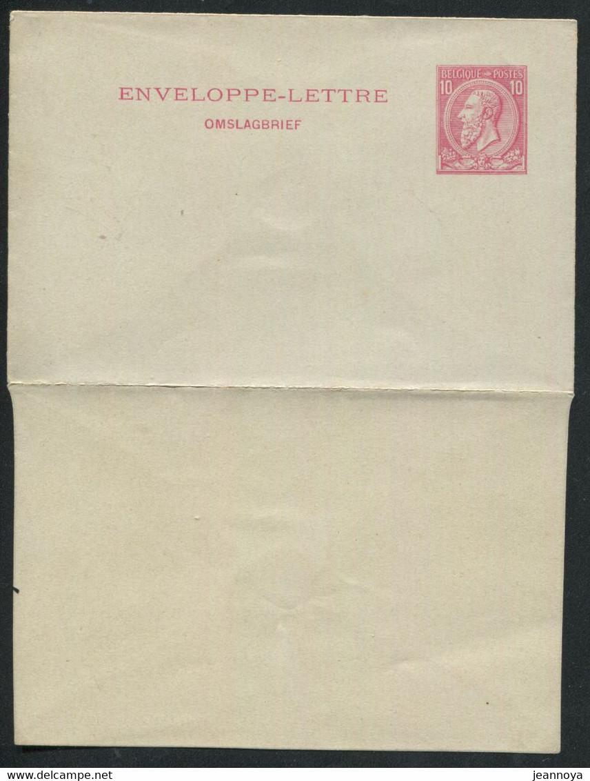 BELGIQUE - ENTIERS POSTAUX - ENVELOPPE LETTRE 10c ROUGE LEOPOLD II - NEUVE - SUP - Briefumschläge