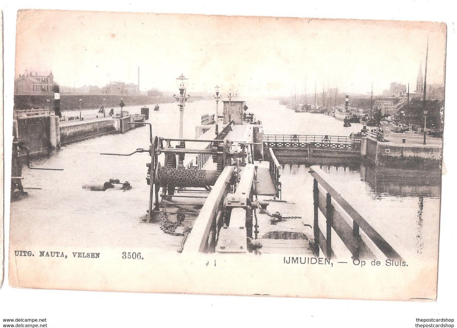 NEDERLAND IJmuiden - Op De Sluis Undivided Back Early Unused Postcard - IJmuiden